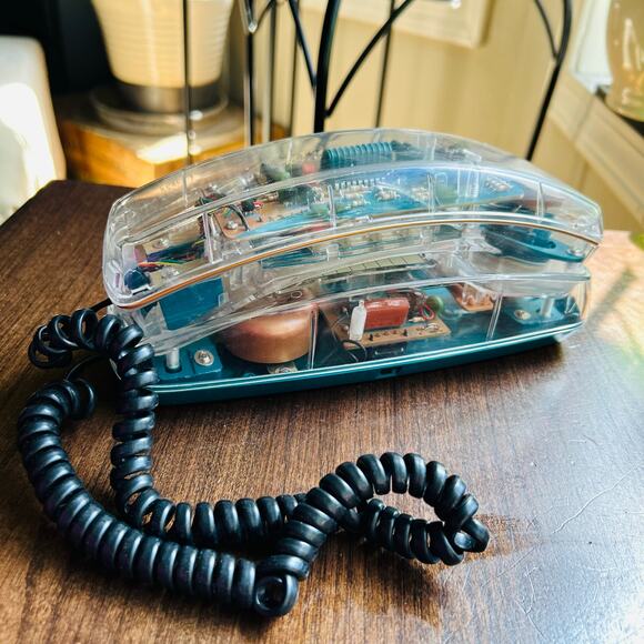 Vintage Conair Transparent Phone Retro 80s 90s Clear Neon Model SW205 - Picture 1 of 11